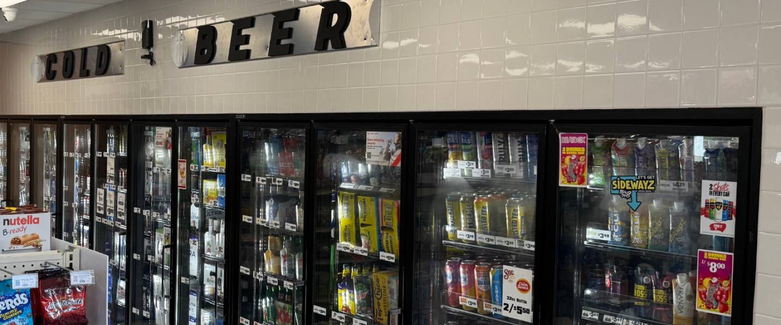 Cold beer cooler wall
